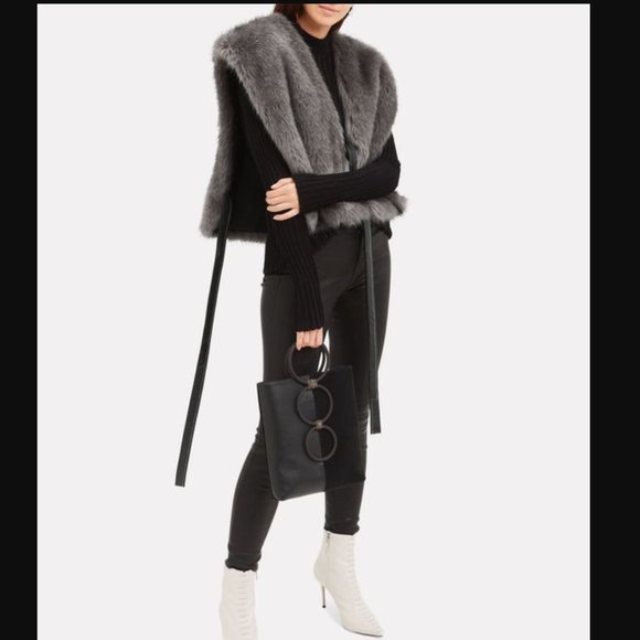 Helmut Lang Fauxfur Waistcoat 